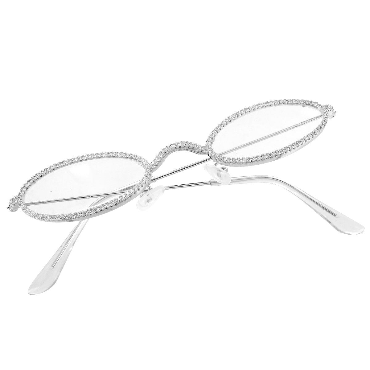 White Finish Vintage Retro Shades Bling Rapper Metal Sunglasses sold by Master Of Bling product image thumbnail 2