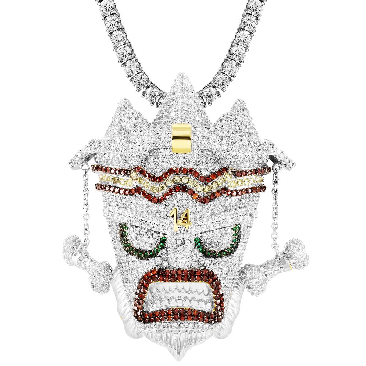 Men's Custom Crash Bandicoot Uka Uka Mask Pendant Chain sold by Master Of Bling product image thumbnail 2