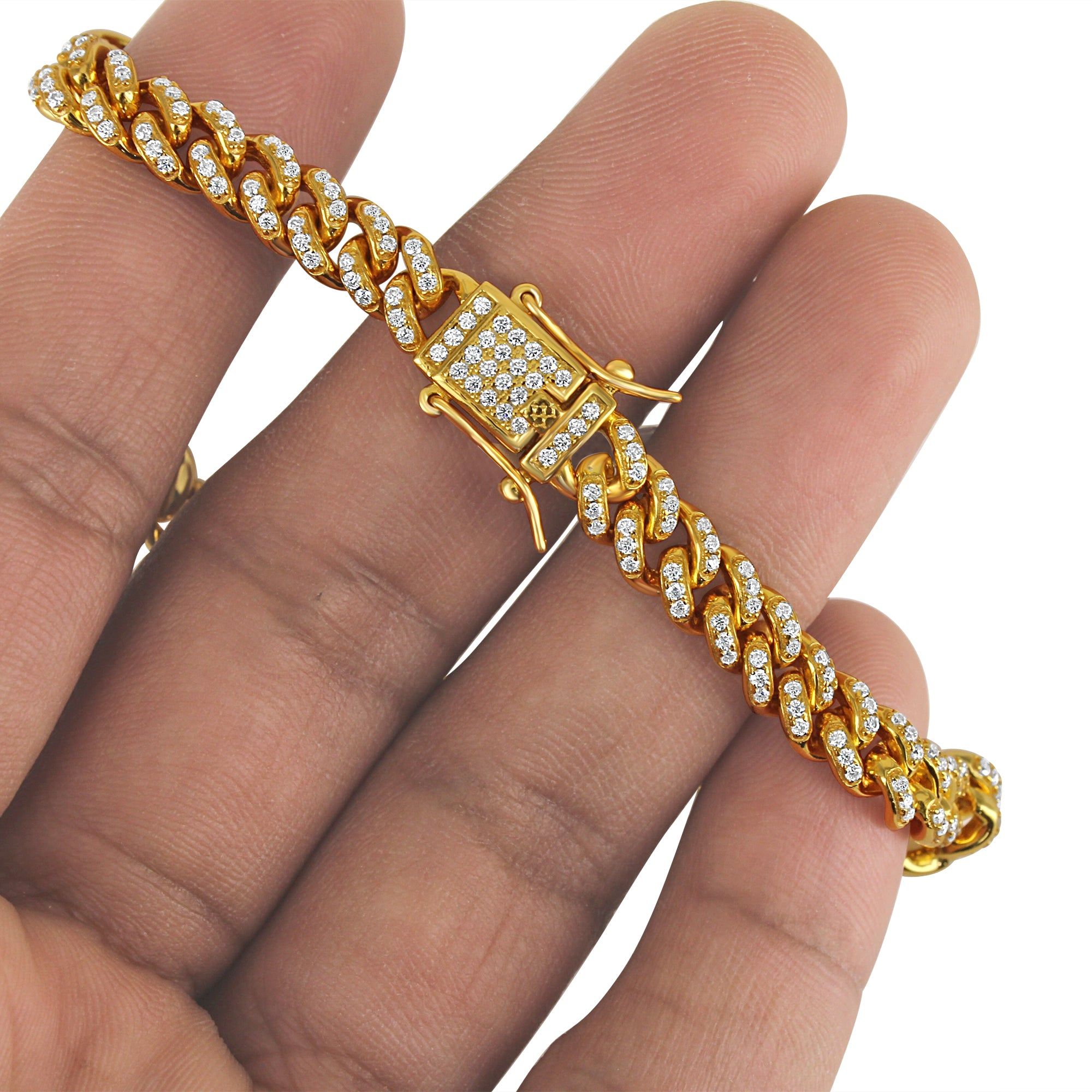 Moissanite Diamond .925 Icy 6mm Miami Cuban Link Bracelet sold by Master Of Bling product image thumbnail 2