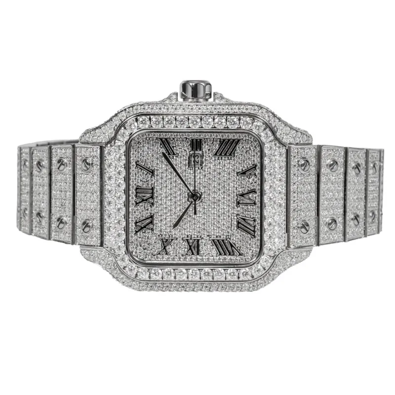 Womens 37MM VS Moissanite Diamond Luxury Automatic Watch sold by Master Of Bling