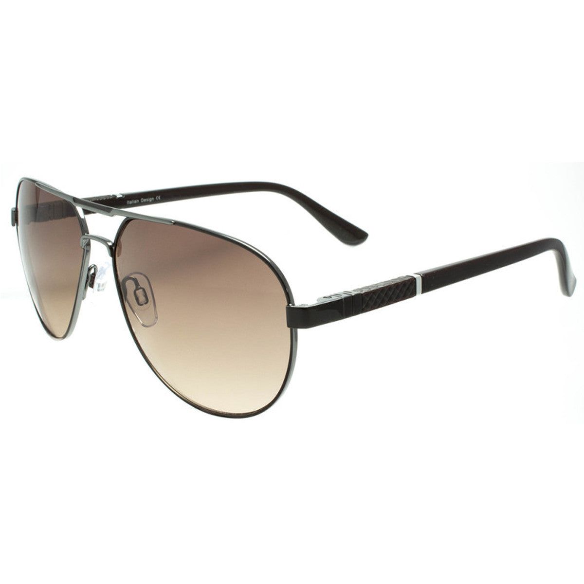 Brown Aviator Black Temple Frame Shades Sunglasse sold by Master Of Bling