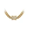Men's Stainless Steel 10mm Miami Cuban Link 14k Gold Finish Chain 24" Designer out Lock sold by Master Of Bling