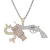 Money Respect Multi Color Silver Pendant Chain sold by Master Of Bling