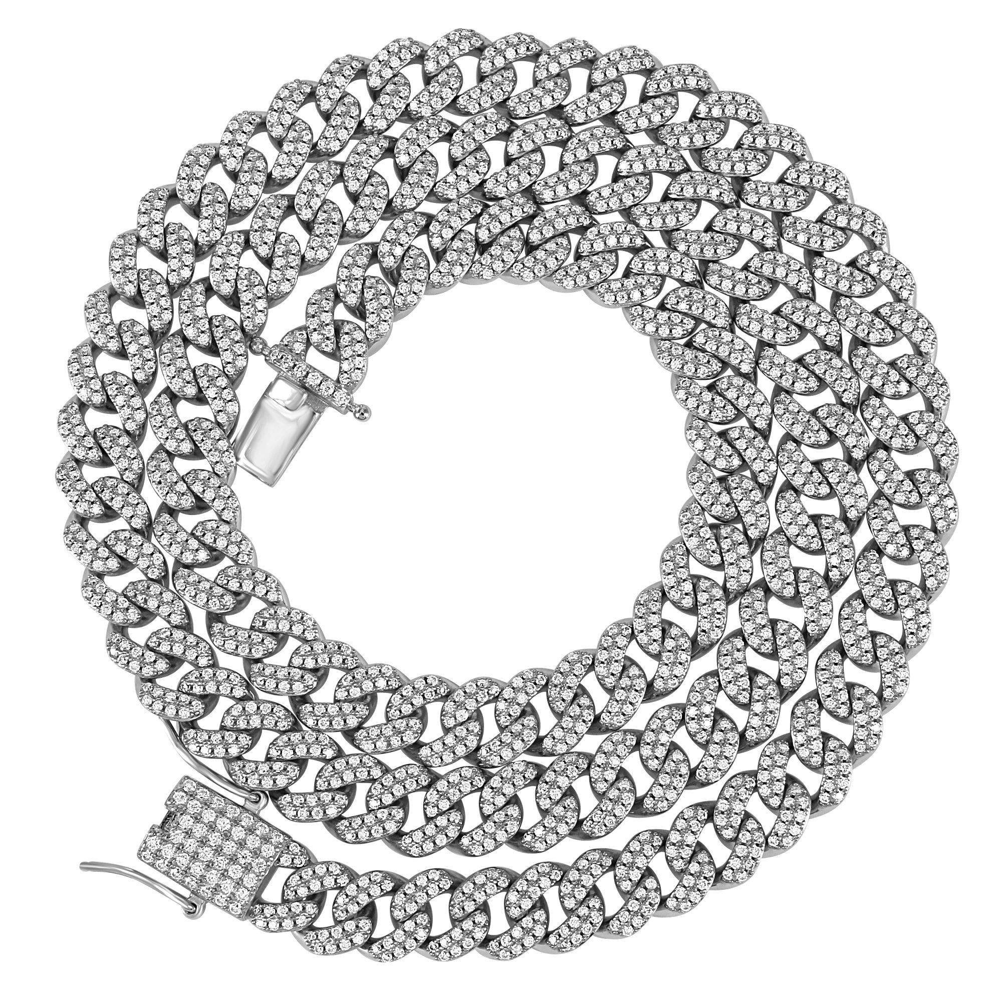 .925 Moissanite Diamond Icy 9mm Link Miami Cuban Necklace sold by Master Of Bling product image thumbnail 3