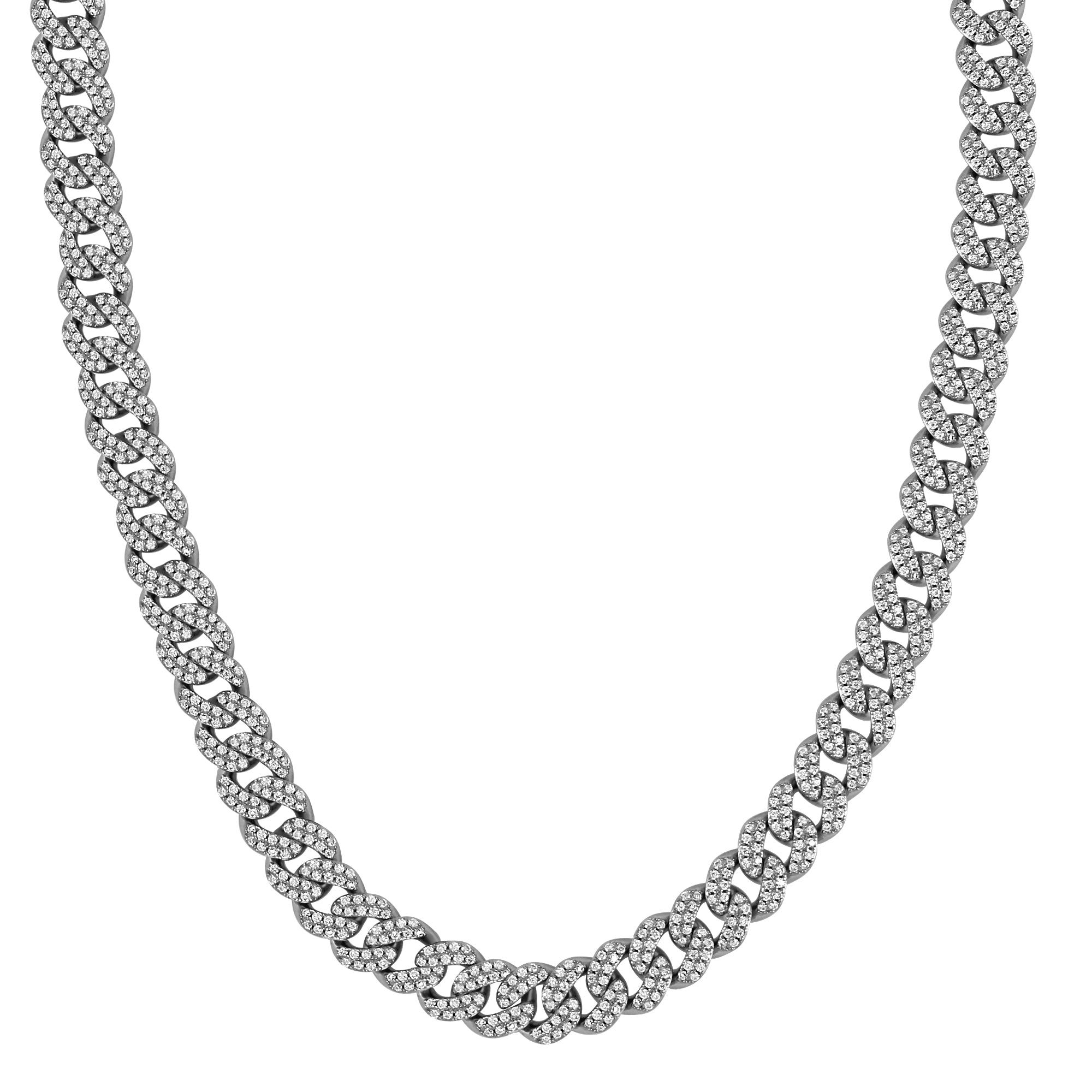 .925 Moissanite Diamond Icy 9mm Link Miami Cuban Necklace sold by Master Of Bling
