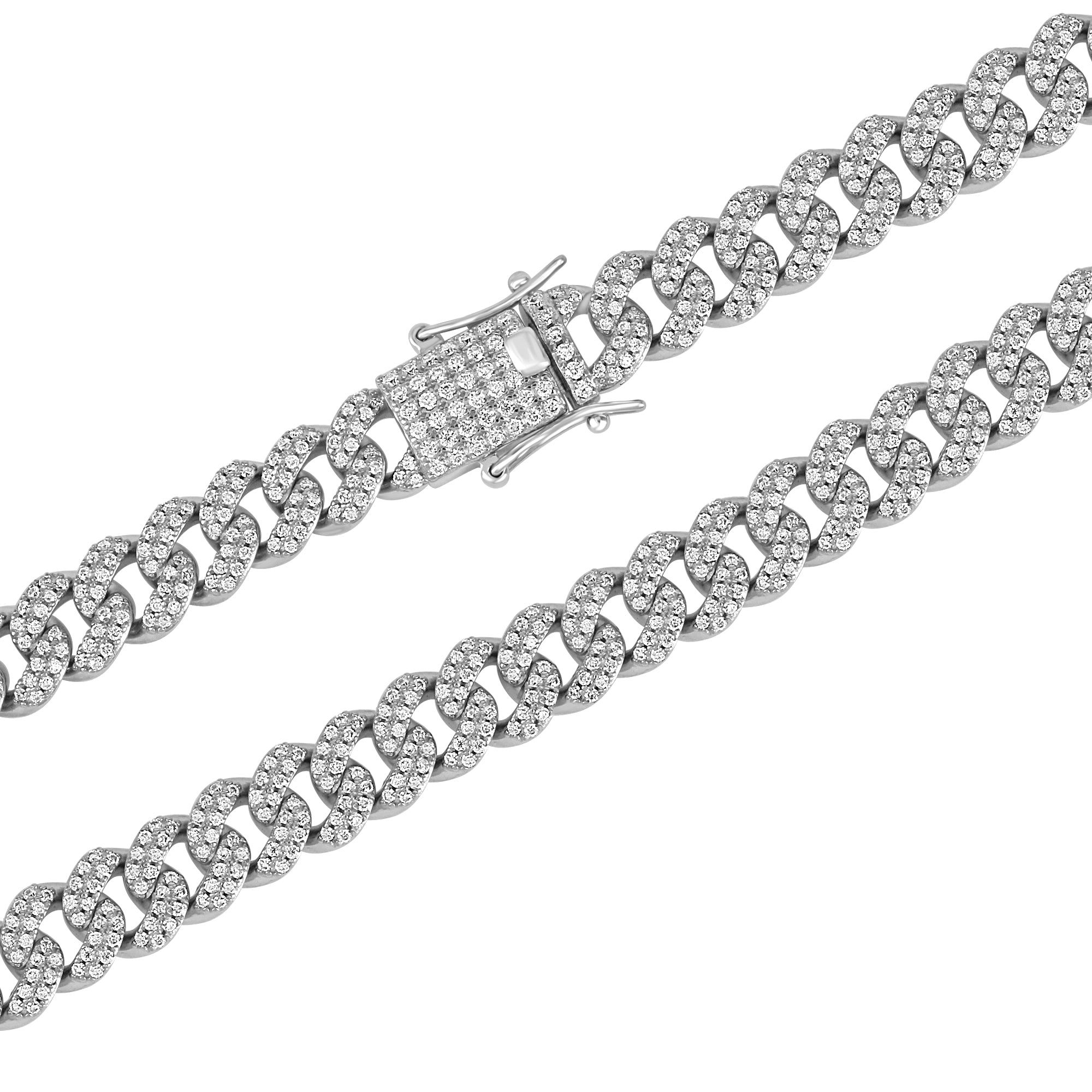 .925 Moissanite Diamond Icy 9mm Link Miami Cuban Necklace sold by Master Of Bling product image thumbnail 2