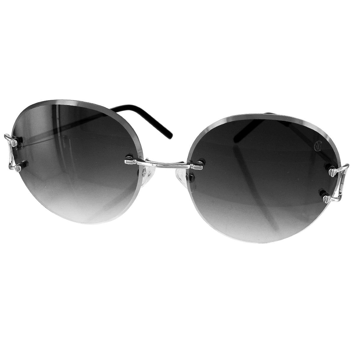 Men's Designer Black Round Metal Frame Sunglasses sold by Master Of Bling