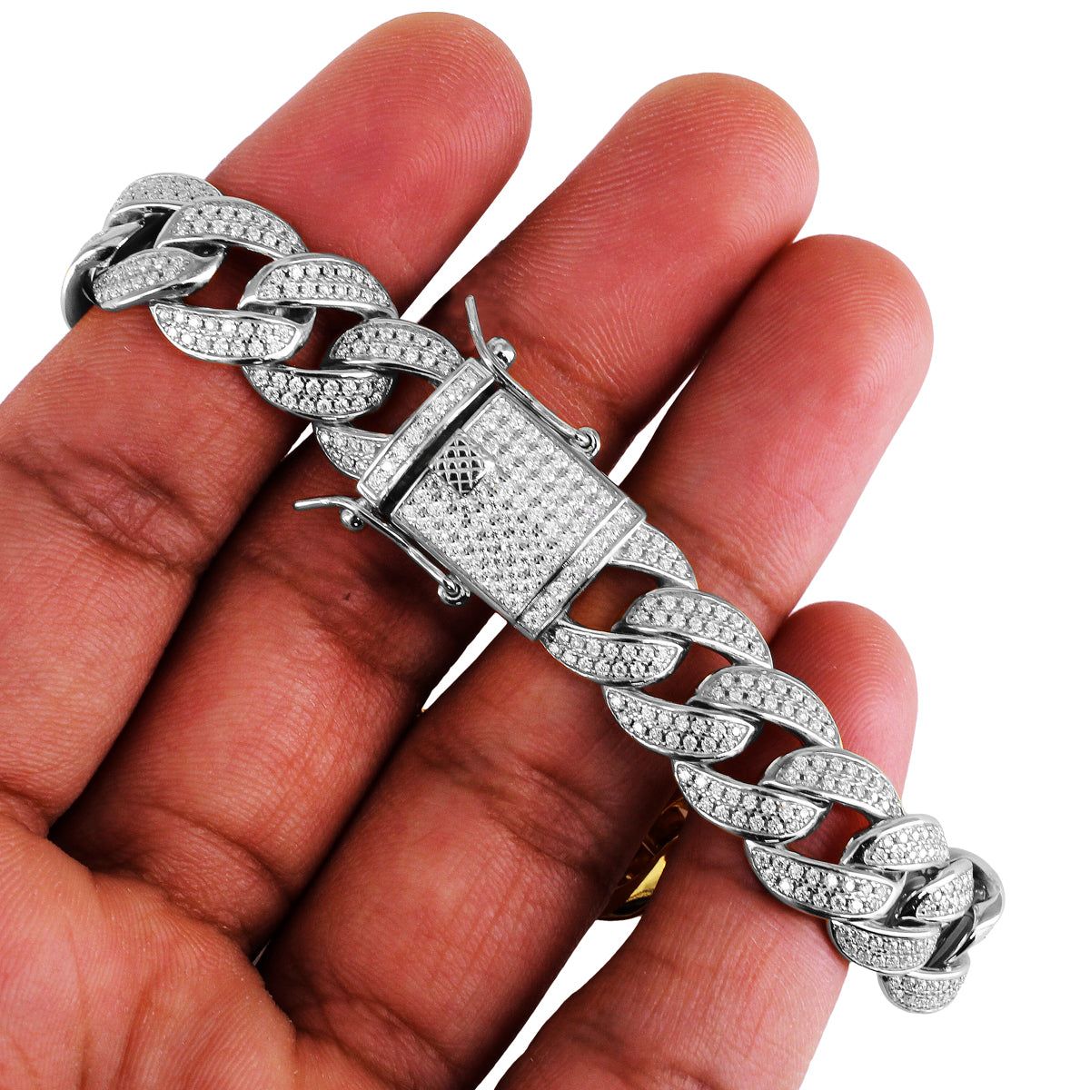 Men's .925 Moissanite Diamond 12mm Miami Cuban Icy Bracelet sold by Master Of Bling product image thumbnail 2