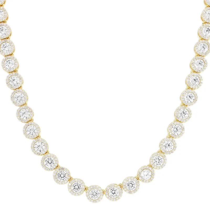 New Solitaire  Round Links Custom Tennis Necklace sold by Master Of Bling