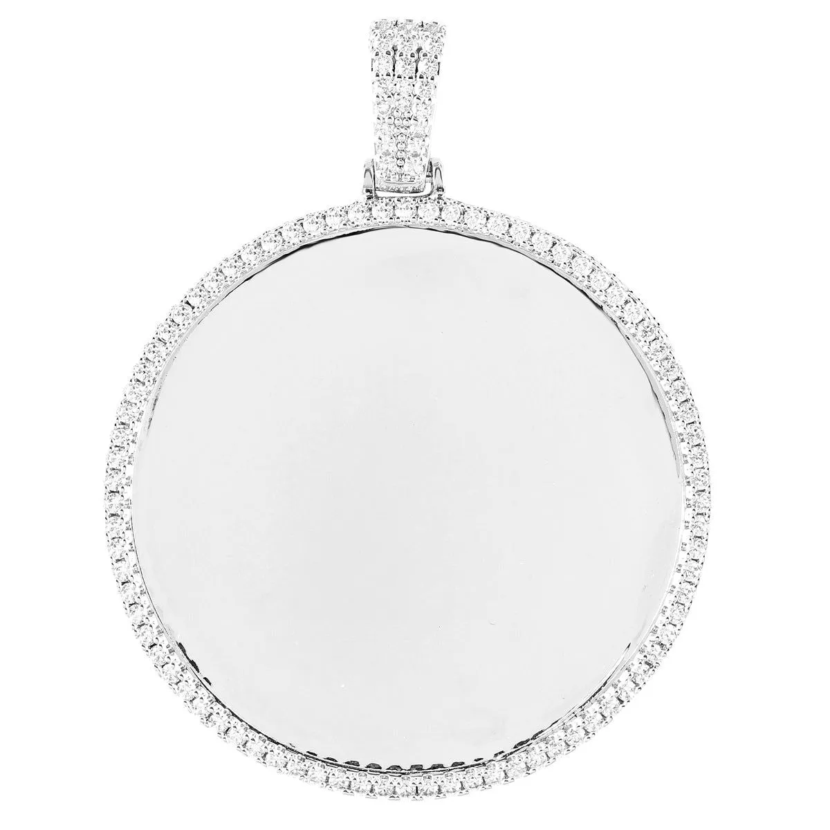 One Row Icy Circle Picture Memory Gift Photo Pendant Chain sold by Master Of Bling product image thumbnail 3