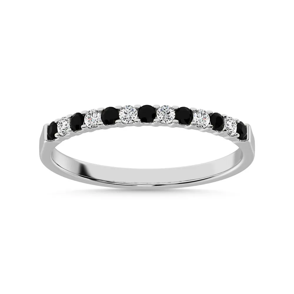 14K White Gold 1/5 Ctw Alternate White & Black Diamond Machine Band sold by Master Of Bling product image thumbnail 2