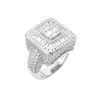 Moissanite Diamond Baguette Ring Mens 925 Silver Custom sold by Master Of Bling