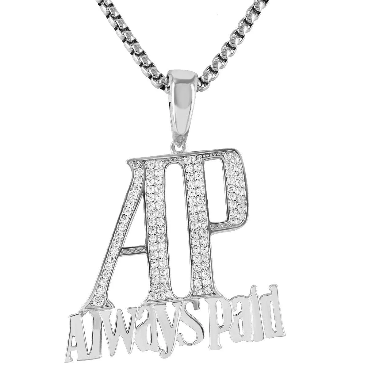 Men's AP Always Paid Custom Pendant Box Chain sold by Master Of Bling