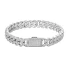 10MM Moissanite Diamond Miami Cuban Iced Sterling Silver Bracelet Mens Sizable sold by Master Of Bling