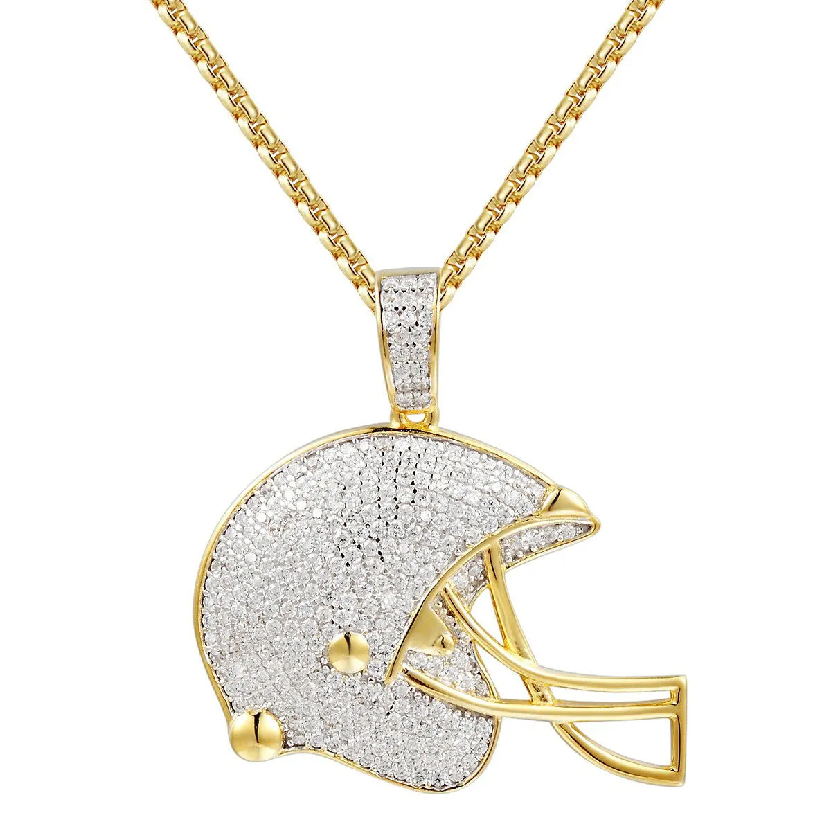 Men's Football Pendant Sterling Silver Pendant sold by Master Of Bling