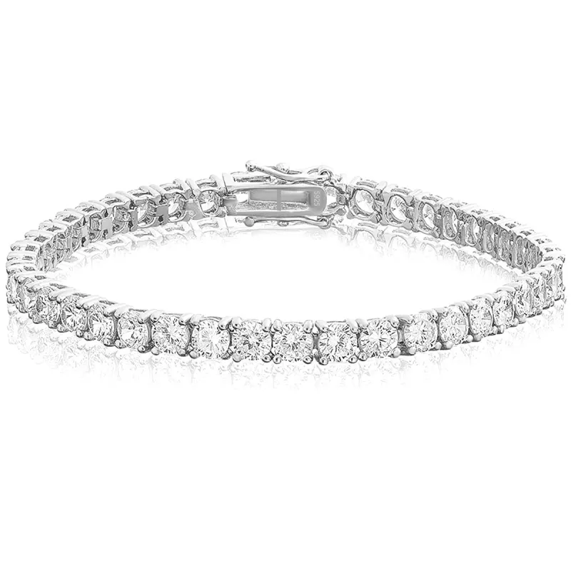 4mm Moissanite Tennis Bracelet 925 Sterling Silver 14k sold by Master Of Bling