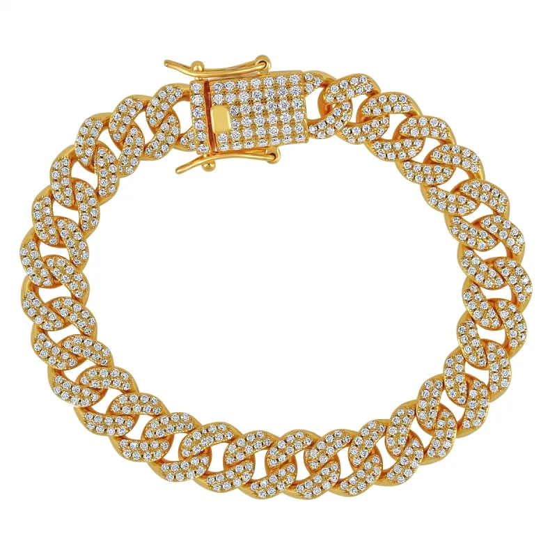 Moissanite Diamond .925 Icy 9mm Miami Cuban 7 Inch Bracelet sold by Master Of Bling
