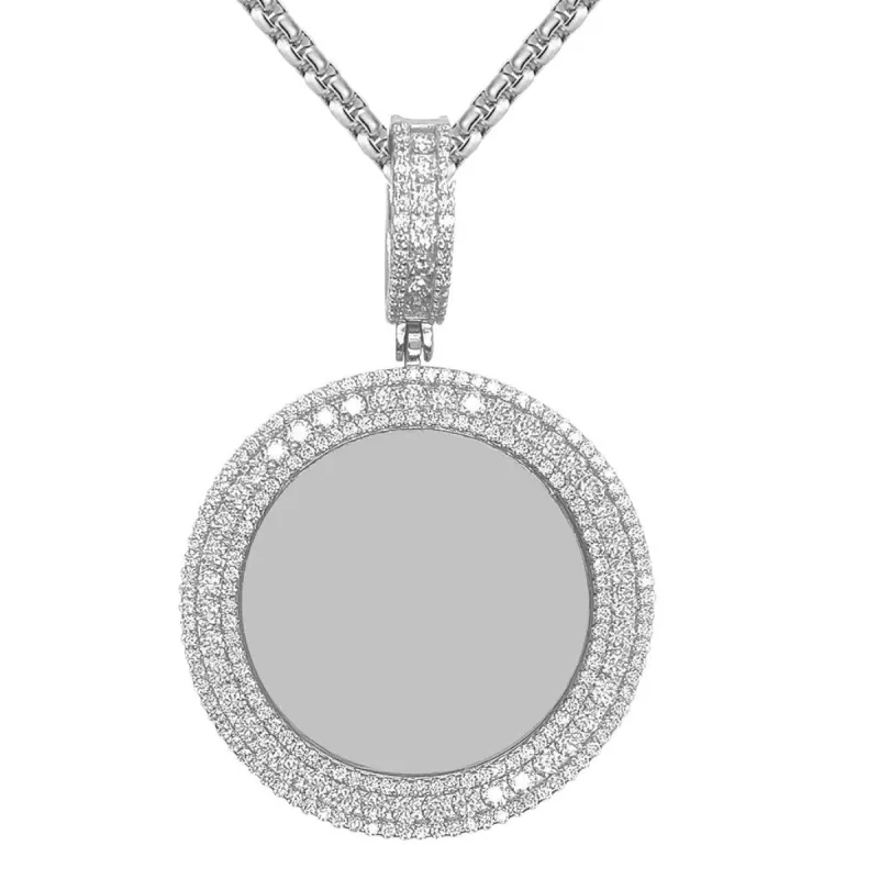 Picture Memory VVS Moissanite 4.05 CTW Sterling Silver Pendant sold by Master Of Bling