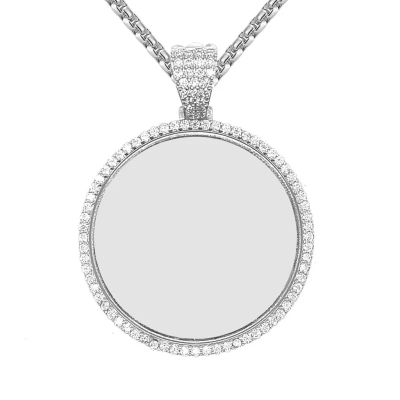 VVS Moissanite 0.93 CTW Picture Memory Sterling Silver Pendant sold by Master Of Bling