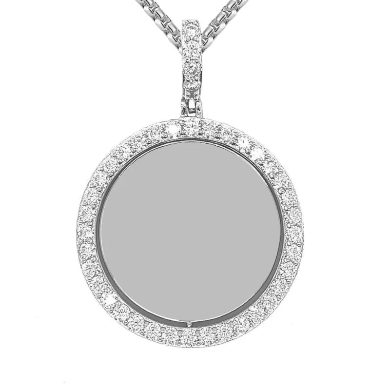 925 Sterling Silver VVS Moissanite 2.75 CTW Picture Memory Pendant sold by Master Of Bling