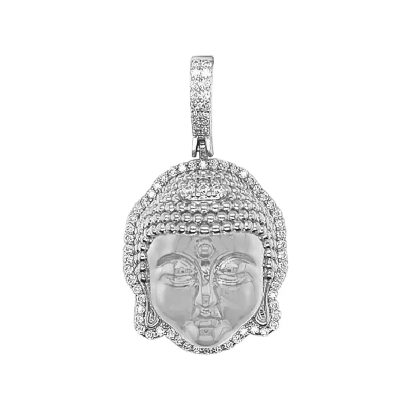 VVS Moissanite 0.66 CTW Buddha Religious Sterling Silver Pendant sold by Master Of Bling
