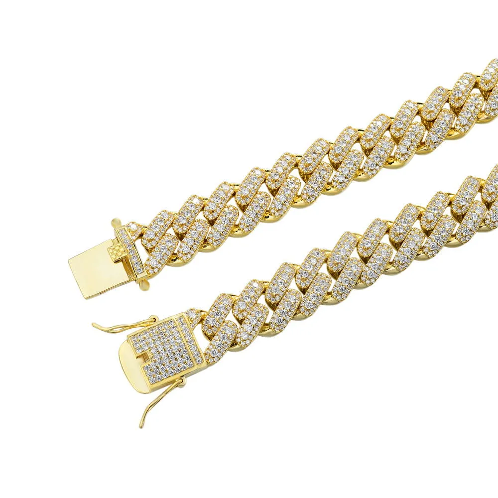 Gold Tone Booger Miami Cuban 18MM Hip Hop Heavy Necklace sold by Master Of Bling product image thumbnail 2