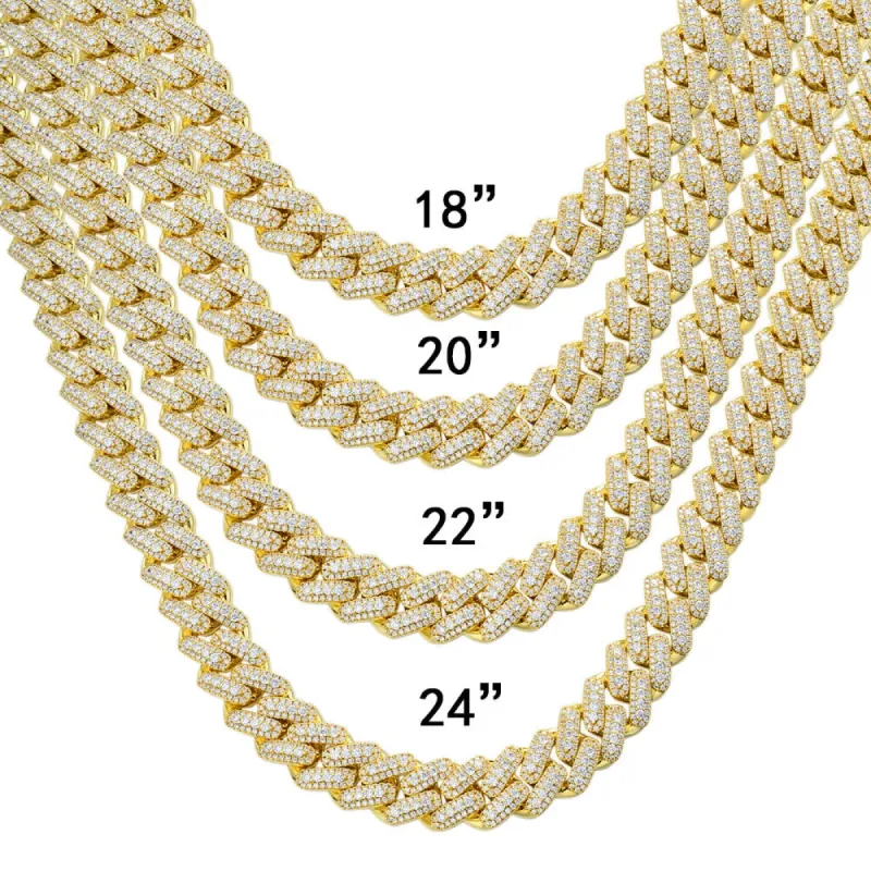 Gold Tone Booger Miami Cuban 18MM Hip Hop Heavy Necklace sold by Master Of Bling