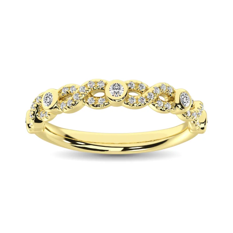 Diamond 1/4 Ct.Tw. Stack Band in 14K Yellow Gold sold by Master Of Bling