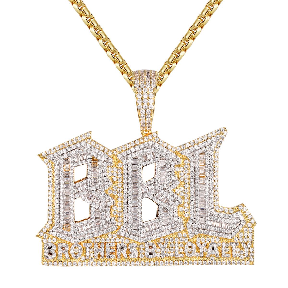 Mens Brothers by Loyalty BBL Baguette Hip Hop Pendant Chain sold by Master Of Bling product image thumbnail 2