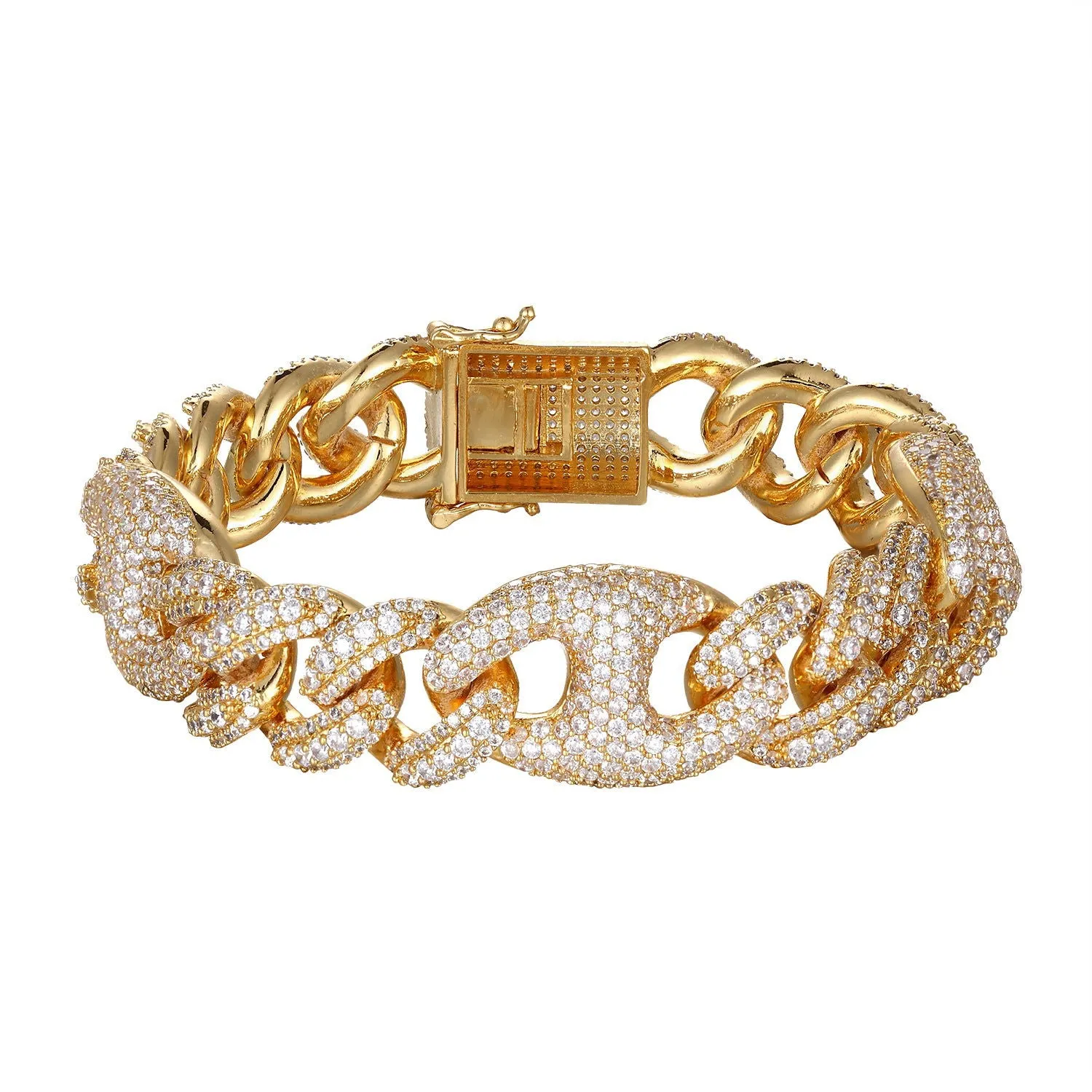 Mens Miami Cuban Link Bling Rapper Custom Designer Bracelet sold by Master Of Bling