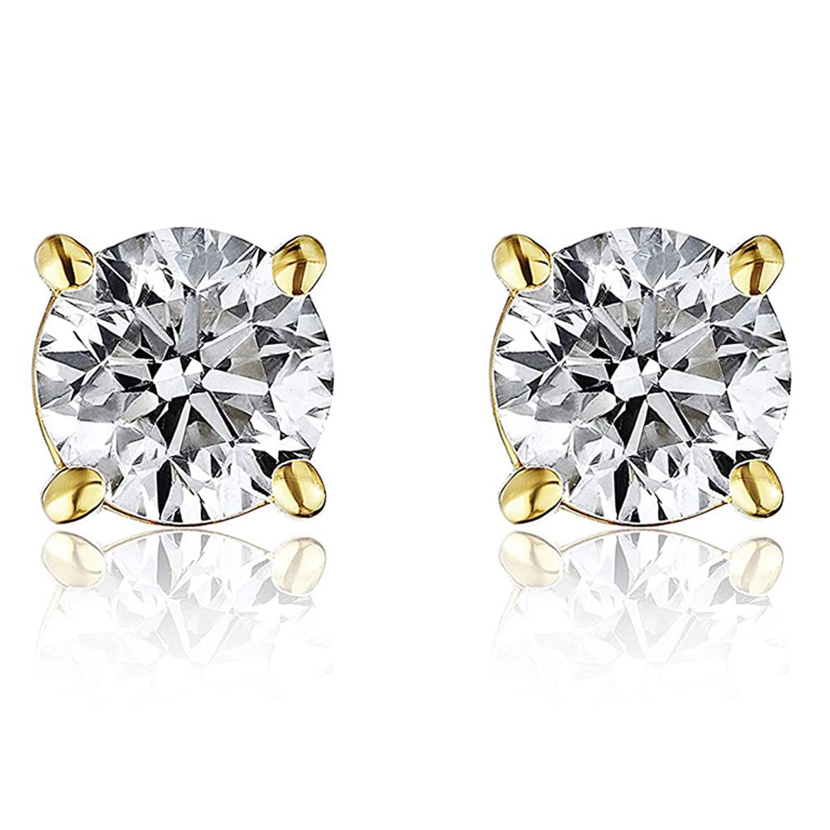 Moissanite Diamond 8mm 4.0Ct Moissanite Diamond Earrings sold by Master Of Bling