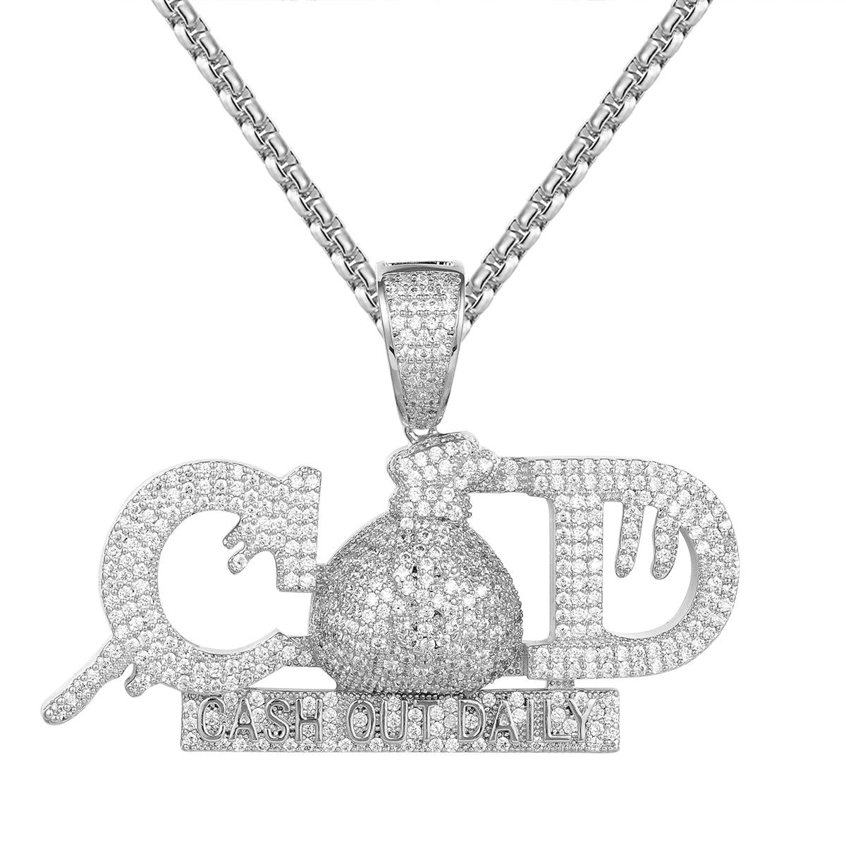 Dripping Cash Daily Money Dollar Bag Hip Hop Pendant Chain sold by Master Of Bling product image thumbnail 3