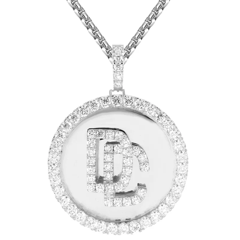 Solitaire Medallion Dream Chaser 3D .925 Silver Pendant Chain sold by Master Of Bling