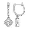 Diamond 5/8 Ct.Tw. Shimmering Hoop Earrings in 14K White Gold sold by Master Of Bling