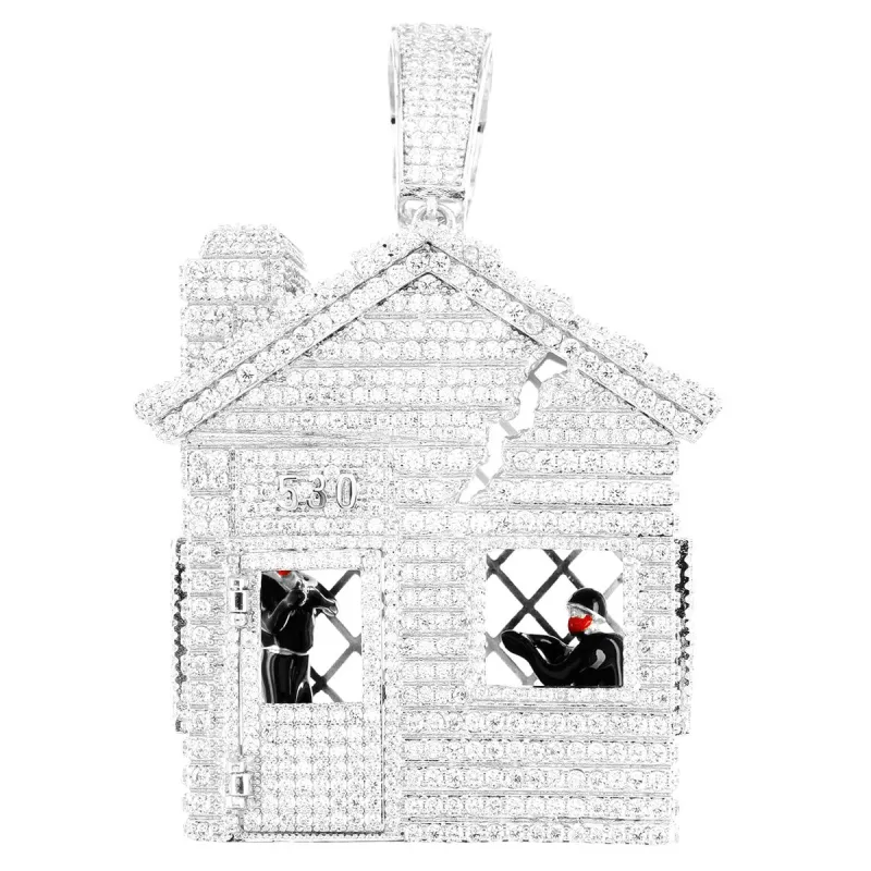 Men's Custom Trap House Army  Rapper Hip Hop Pendant sold by Master Of Bling