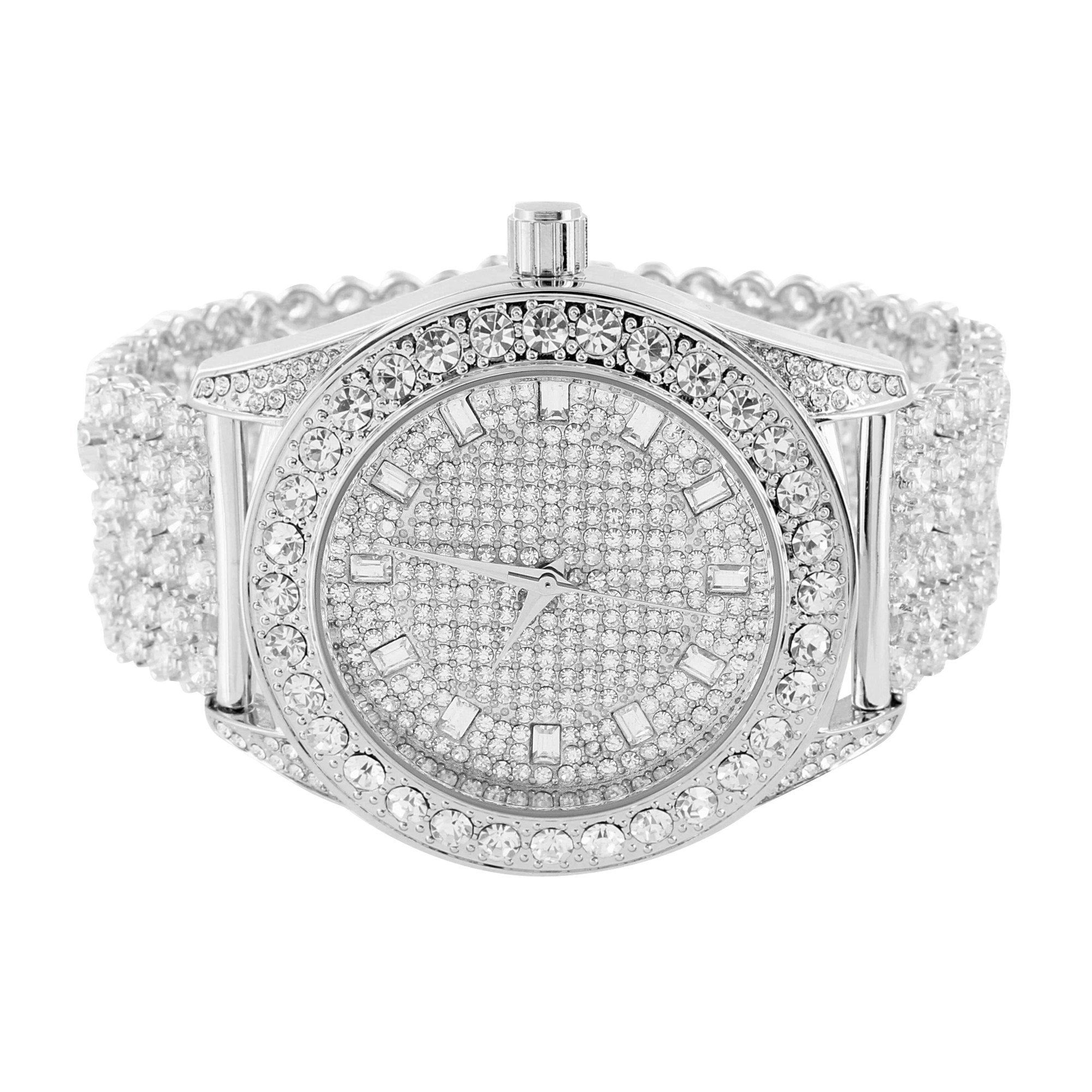 Rapper Celeb Wear Joe Rodeo White Gold Finish Watch sold by Master Of Bling product image thumbnail 4