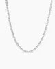 Tennis Necklace Chain 3mm 14k White Gold Tone 18-24 Inch sold by Master Of Bling