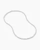 Tennis Necklace Chain 3mm 14k White Gold Tone 18-24 Inch sold by Master Of Bling