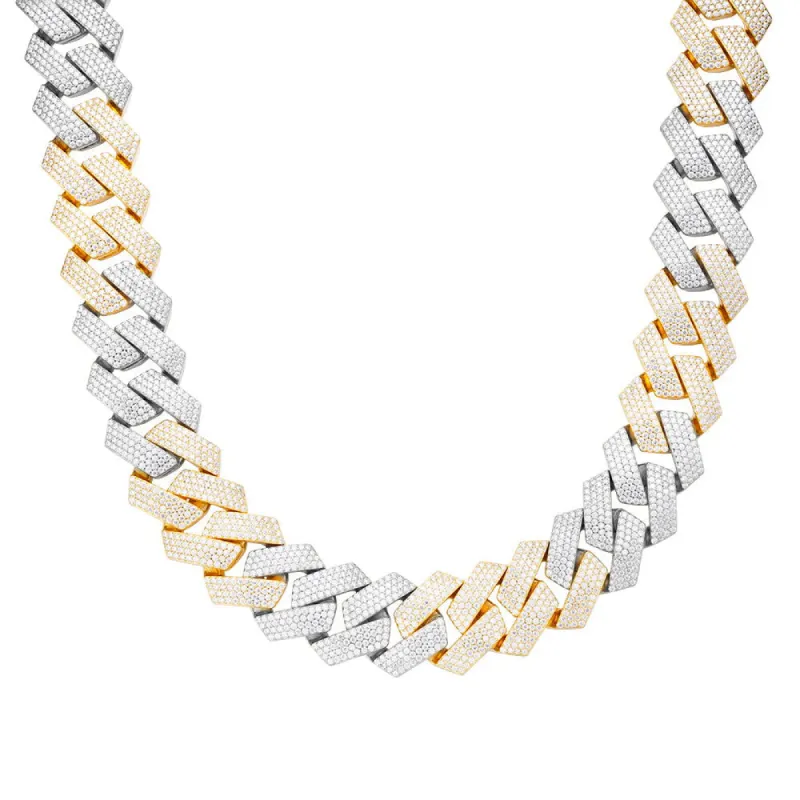 925 Silver Moissanite 23mm Miami Cuban 22 Inch Mens Chain Necklace sold by Master Of Bling