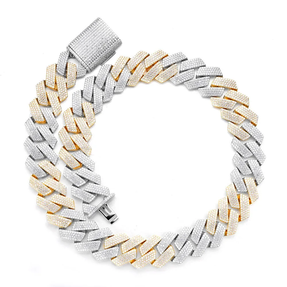 925 Silver Moissanite 23mm Miami Cuban 22 Inch Mens Chain Necklace sold by Master Of Bling product image thumbnail 2