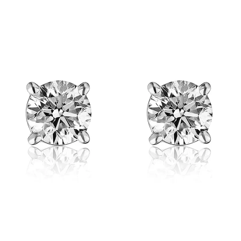 6mm VVS Sterling Silver Moissanite 1.6Ct Diamond Earring sold by Master Of Bling