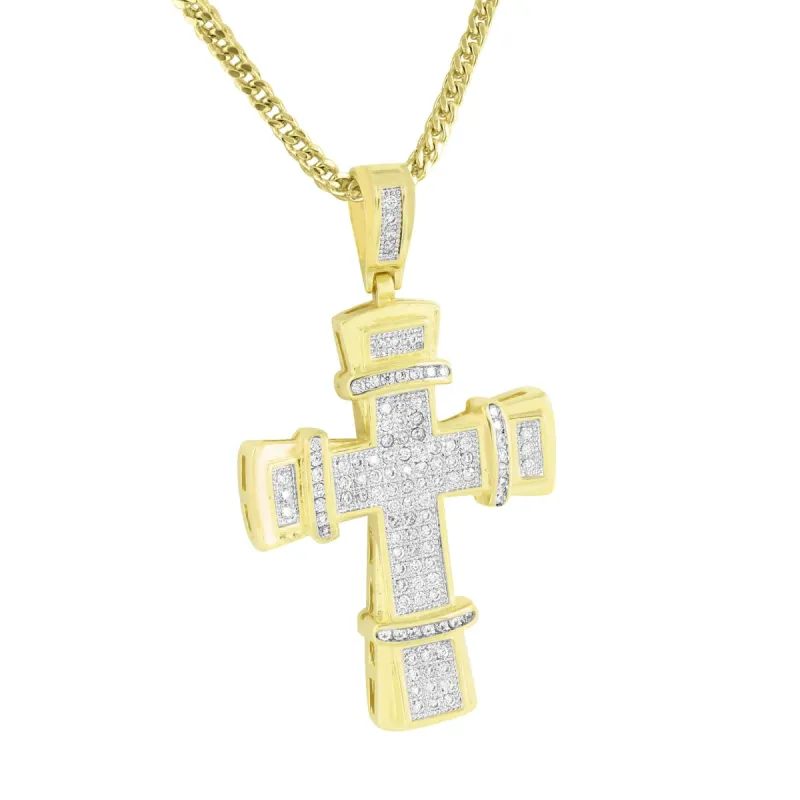 Jesus Cross Pendant Charm Stainless Steel Chain sold by Master Of Bling