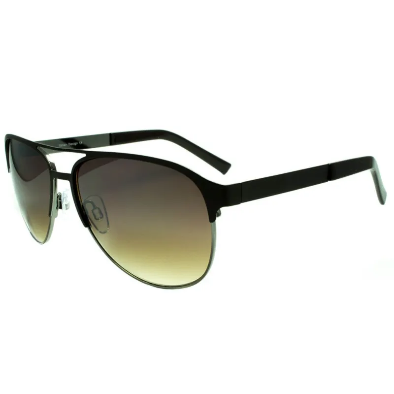 Brown Lenses Sunglasses Aviator Black Frame sold by Master Of Bling