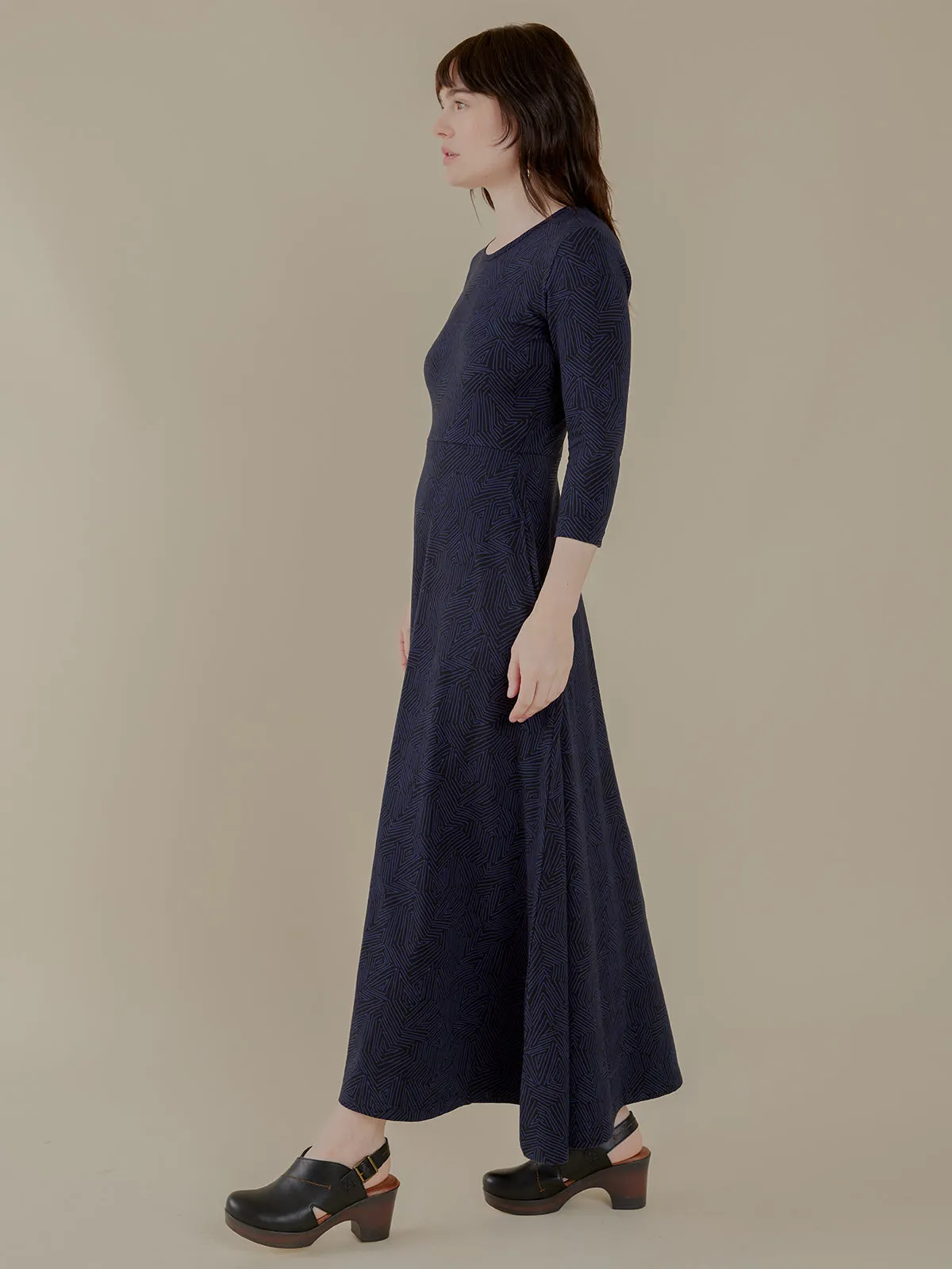 Mumbai Maxi Dress - Tree Rings Midnight sold by Mata Traders product image thumbnail 3