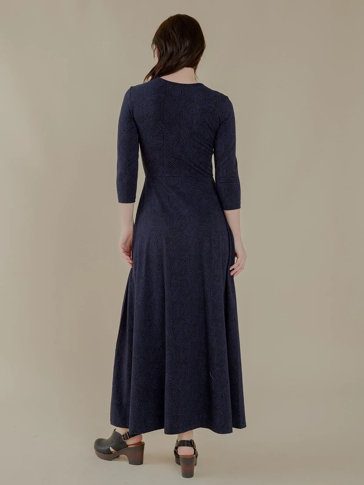 Mumbai Maxi Dress - Tree Rings Midnight sold by Mata Traders product image thumbnail 4