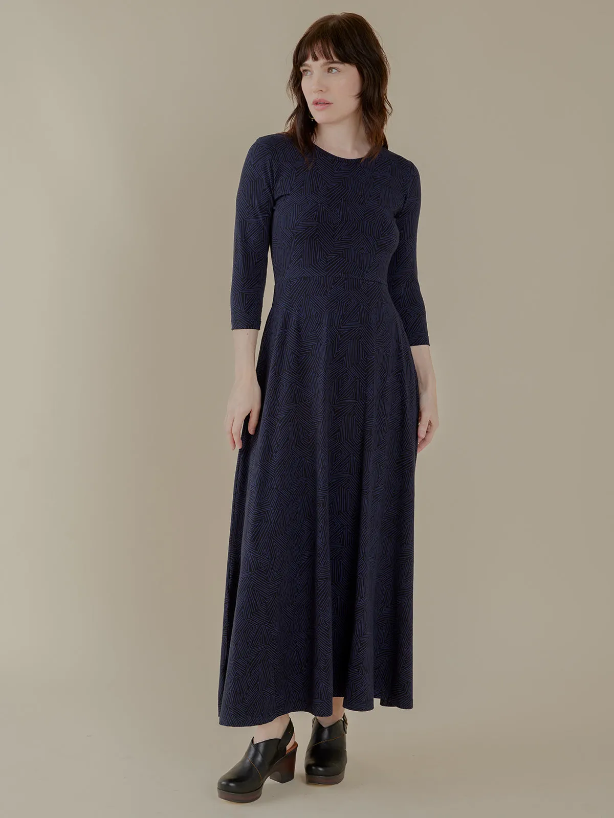 Mumbai Maxi Dress - Tree Rings Midnight sold by Mata Traders product image thumbnail 5