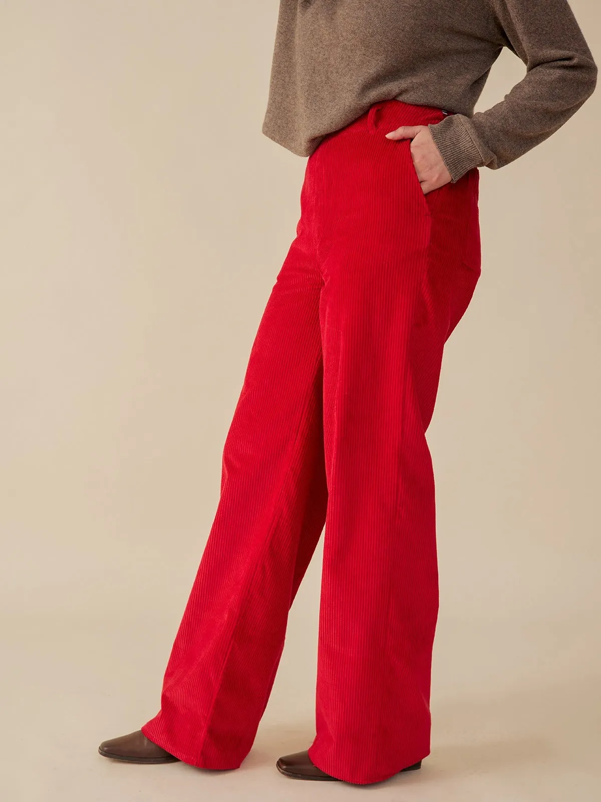 Lucy Corduroy Pant - Red Corduroy sold by Mata Traders product image thumbnail 3