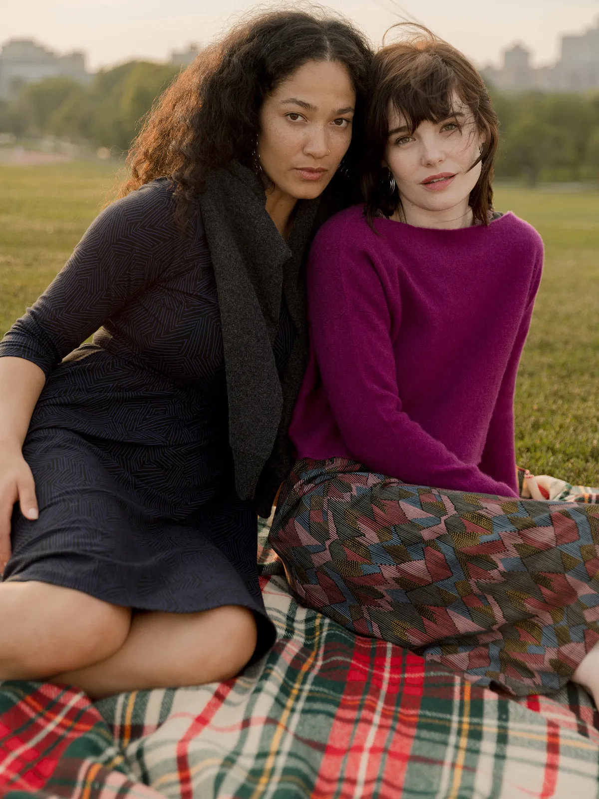 Dottie Boatneck Cashmere Sweater - Magenta Cashmere sold by Mata Traders