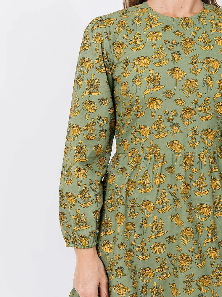 Erin Mini Dress - Green Floral sold by Mata Traders product image thumbnail 5