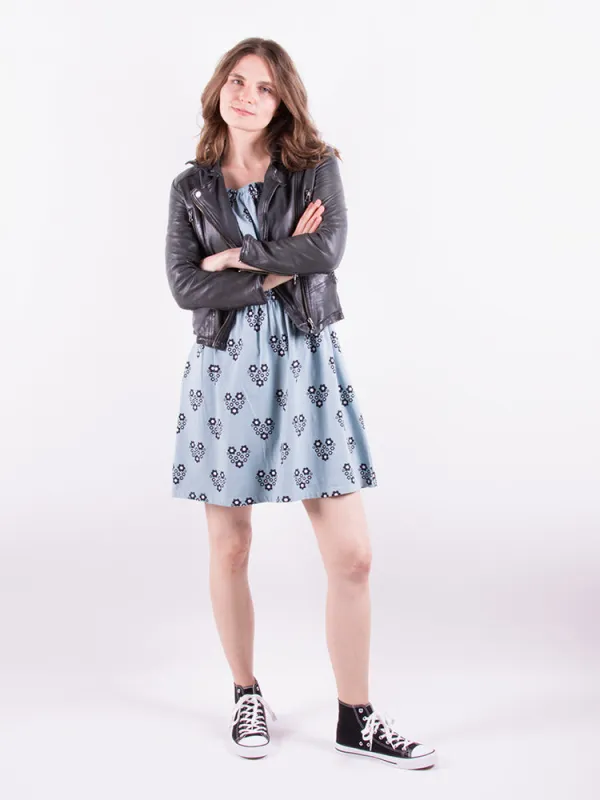 Juliet Mini Dress - Retro Slate sold by Mata Traders